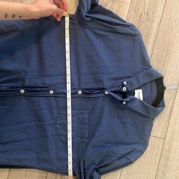 COPY - Octobre Cotton Charlie Shirt in Navy - Picture 4 of 4